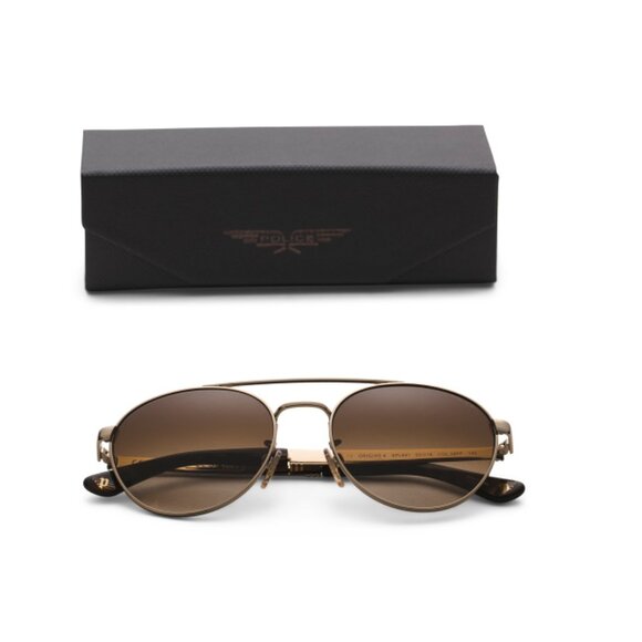 POLICE Brown Multi 55mm Designer Sunglasses - Picture 1 of 2
